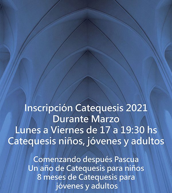 Inscripción Catequesis 2021